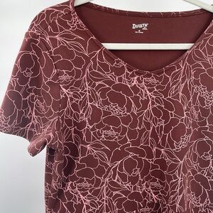 Duluth Trading Company Red and Pink Peony Dress